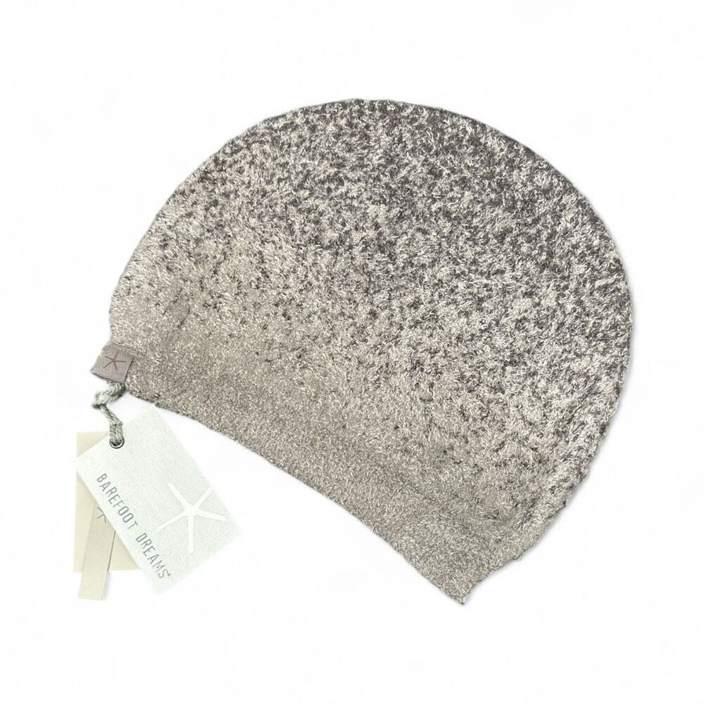 NWT Barefoot Dreams Storm Gray Dark Brown CozyChic Lite Confetti Beanie One Size